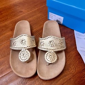 Jack Rogers comfort sandal Platinum 7.5 women’s. Brand new!